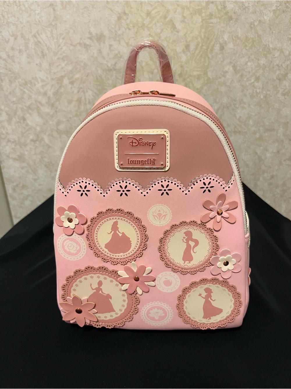 Loungefly Pink Princess Silhouette Mini Backpack